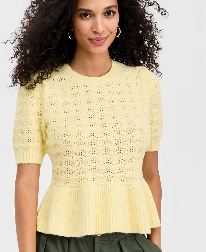 On 34th Women's Ruffle-Hem Sweater Top, Macy's Exclusive