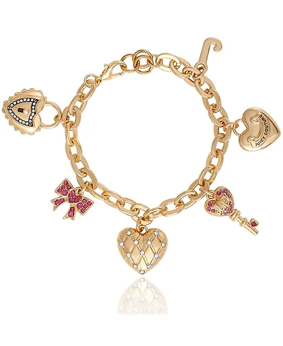 Juicy Couture Heart & Key Charm Bracelet