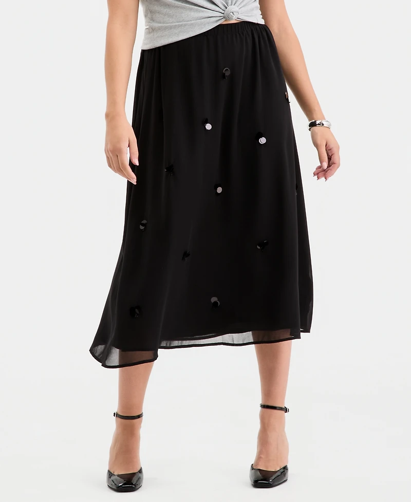 On 34th Women's Embellished Pull-On Midi Skirt, Macy's Exclusive