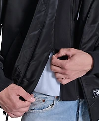 Converse Men's Hooded Bib Varsity Bomber Jacket