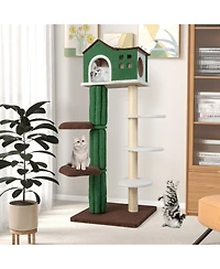 Sugift Multi-level Cat Tree with Condo andand Anti-tipping Device