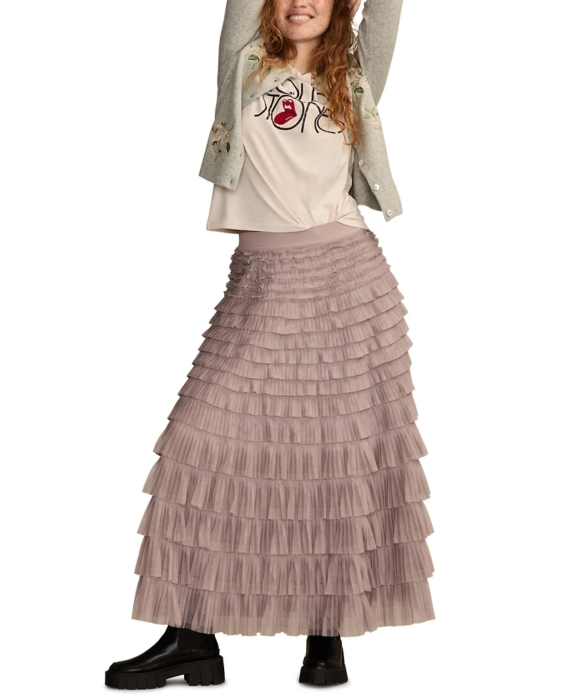 Lucky Brand Women's Ruffled Maxi Skirt