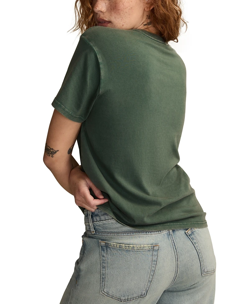 Lucky Brand Women's Claus Coke Classic Crewneck Top