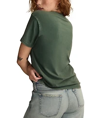 Lucky Brand Women's Claus Coke Classic Crewneck Top