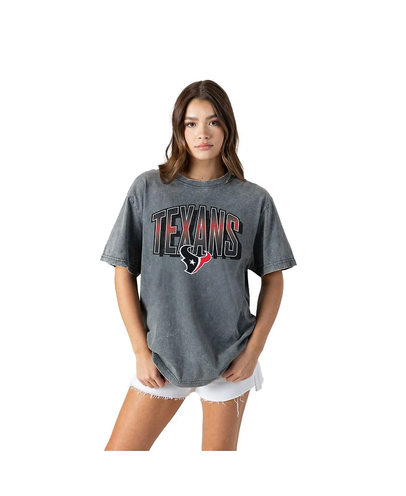 Gameday Couture Women's Gray Houston Texans Peak Performance Oversized Snow Wash T-Shirt