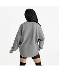 Gameday Couture Women's Gray Buffalo Bills Oversized Sweet Victory Corded Sweatshirt