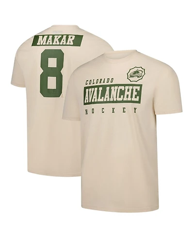 Levelwear Men's Cale Makar Khaki Colorado Avalanche 2024 Nhl Military Appreciation Richmond Delta Player Name Number T-Shirt