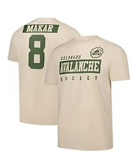 Levelwear Men's Cale Makar Khaki Colorado Avalanche 2024 Nhl Military Appreciation Richmond Delta Player Name Number T-Shirt