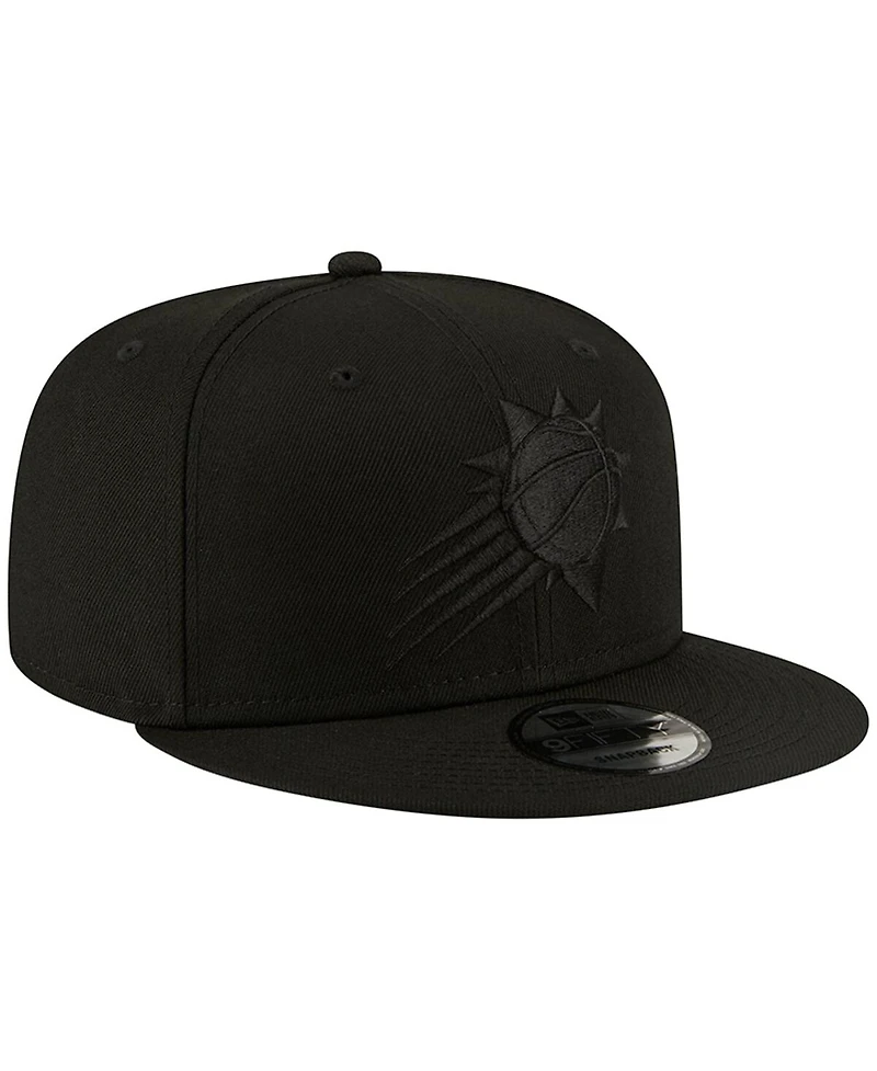 New Era Men's Phoenix Suns Black On Black 9FIFTY Snapback Hat