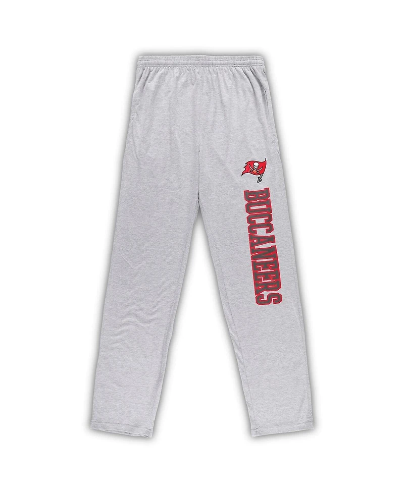 Concepts Sport Men's 2-Piece Red/Heathered Gray Tampa Bay Buccaneers Big Tall Top and Pants Sleep Set