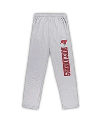 Concepts Sport Men's 2-Piece Red/Heathered Gray Tampa Bay Buccaneers Big Tall Top and Pants Sleep Set