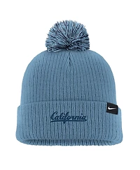 Nike Men's Blue Cal Bears Tonal Peak Cuffed Knit with Pom Hat