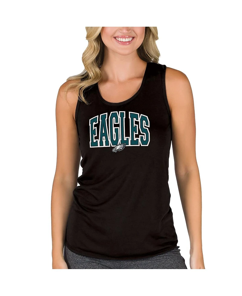 Concepts Sport Women's Black Philadelphia Eagles Marathon Racer Back Tank Top