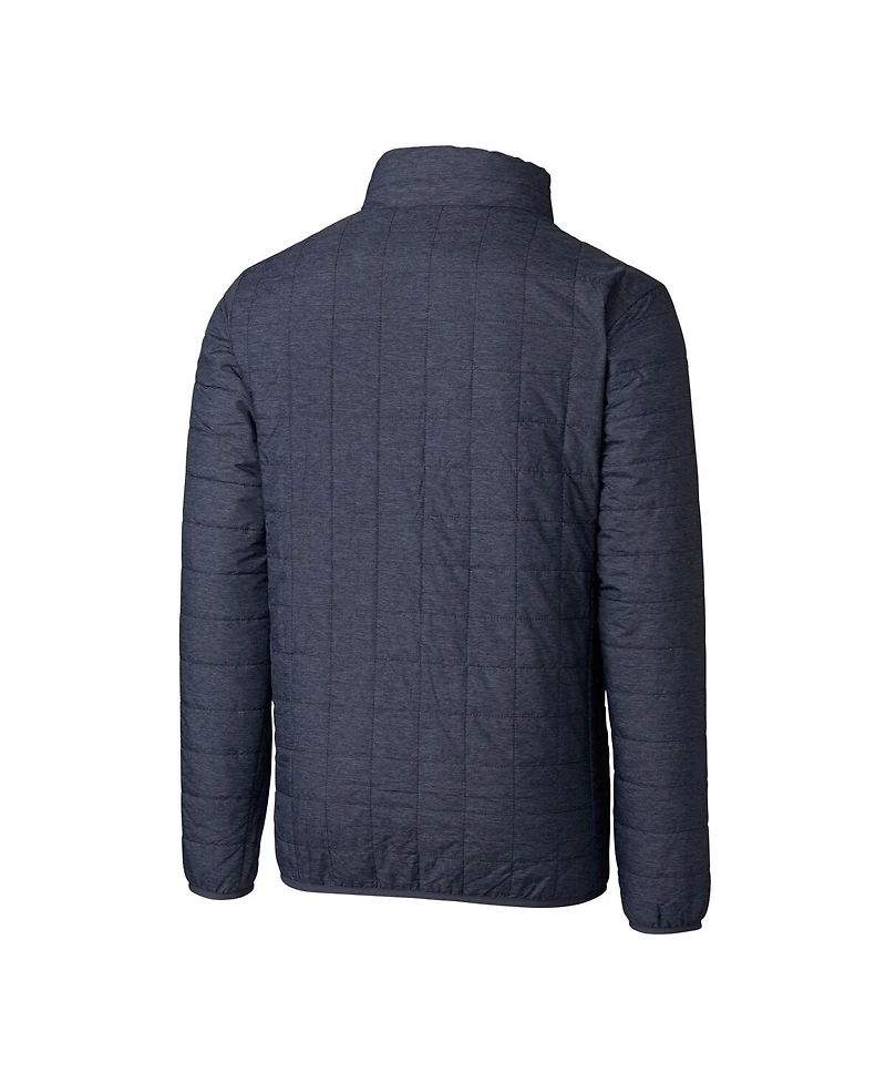 Cutter & Buck Men's Anthracite Notre Dame Fighting Irish Alumni Logo Rainier PrimaLoft Eco Insulated Full-Zip Puffer Vest