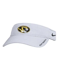 Nike Men's White Missouri Tigers On-Field Softball Authentic Ace Performance Adjustable Visor Hat