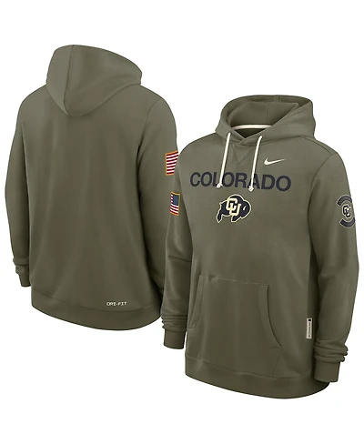 Nike Men's Olive Colorado Buffaloes 2025 Military Appreciation Dri-fit Hoodie