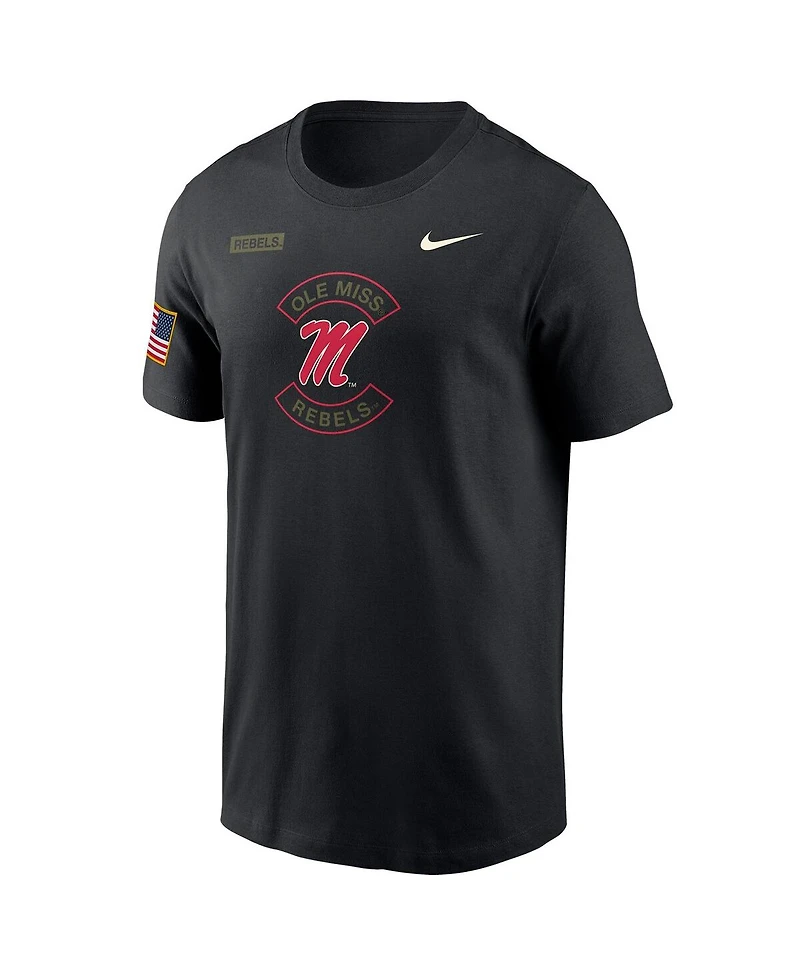 Nike Men's Black Ole Miss Rebels 2025 Military Appreciation Dri-fit T-Shirt