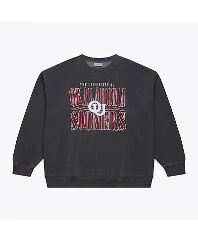 Mitchell & Ness Men's Black Oklahoma Sooners Downtown Fleece Sweatshirt