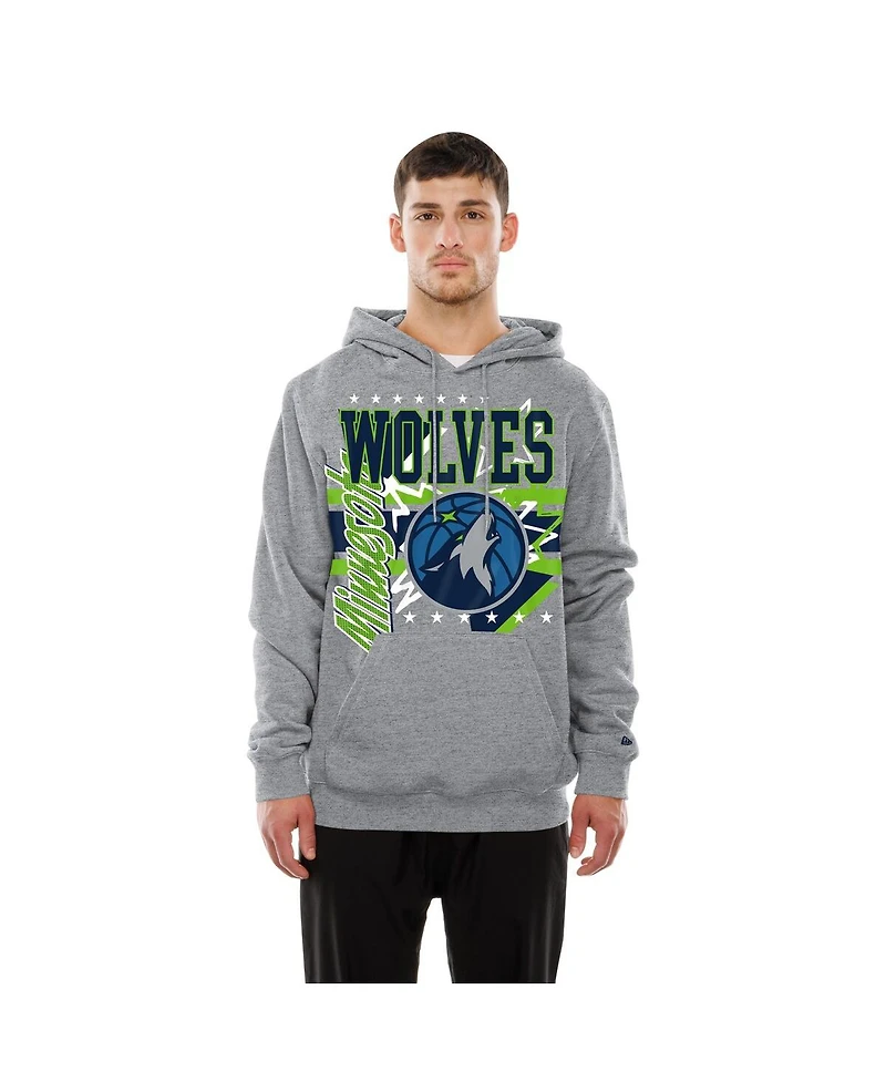 New Era Men's Gray Minnesota Timberwolves Injection Sport Classics Hoodie