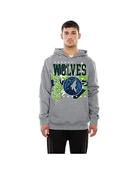 New Era Men's Gray Minnesota Timberwolves Injection Sport Classics Hoodie