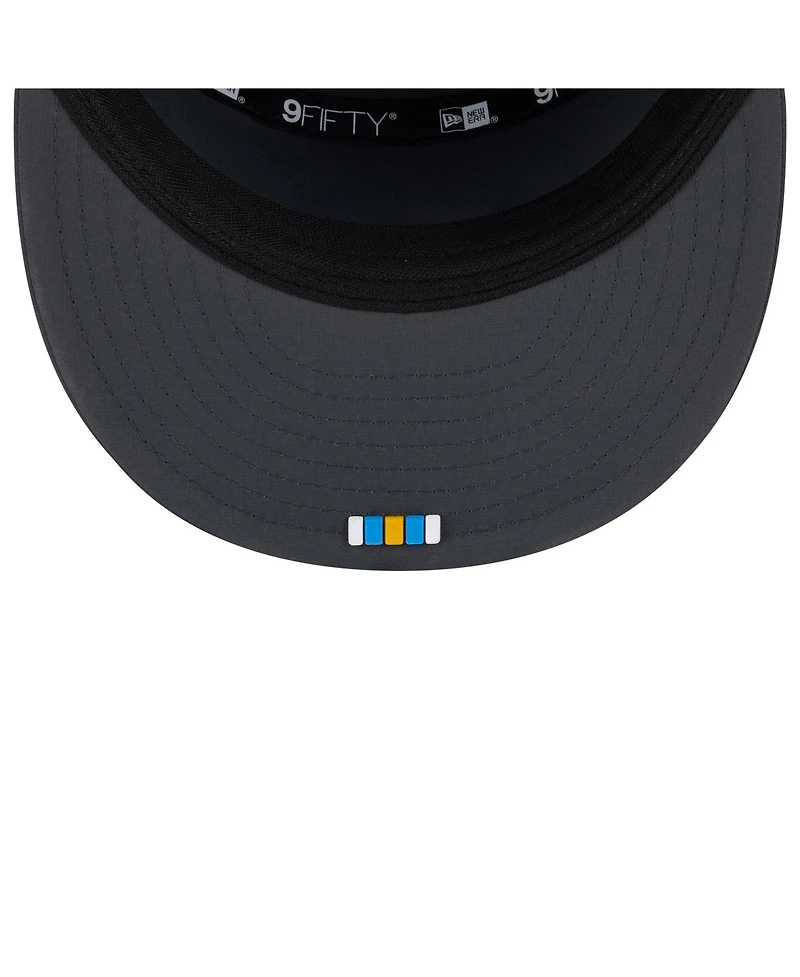 New Era Men's Charcoal Los Angeles Chargers 2025 Sideline Cold Weather Split Panel 9FIFTY Snapback Hat