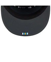 New Era Men's Charcoal Los Angeles Chargers 2025 Sideline Cold Weather Split Panel 9FIFTY Snapback Hat