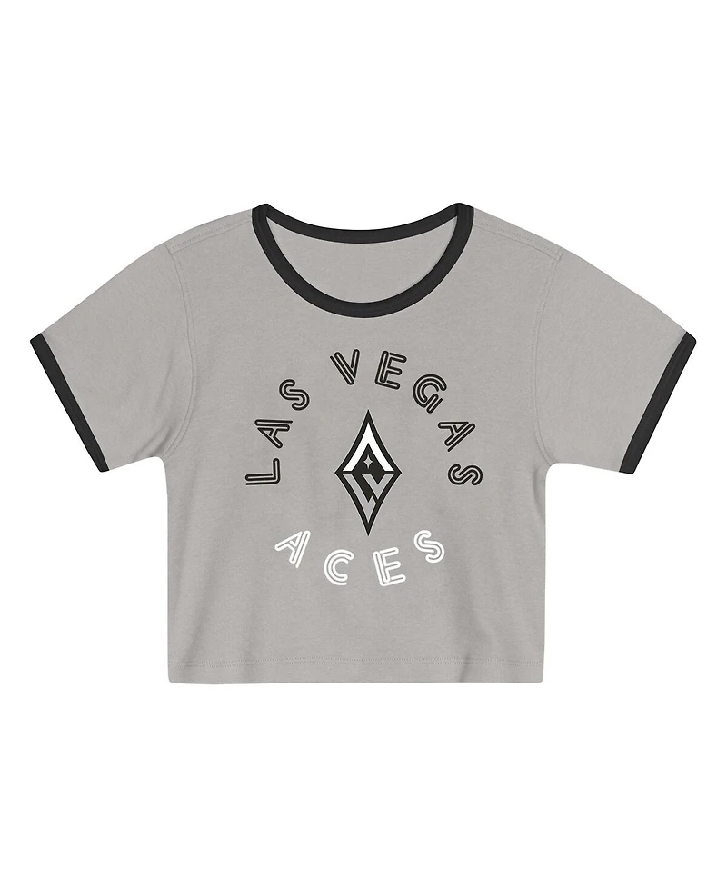 Outerstuff Toddler 2-Piece Gray Las Vegas Aces Double Run T-Shirt and Shorts Set