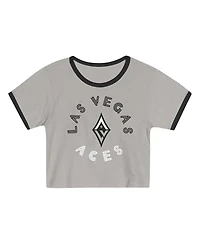 Outerstuff Toddler 2-Piece Gray Las Vegas Aces Double Run T-Shirt and Shorts Set