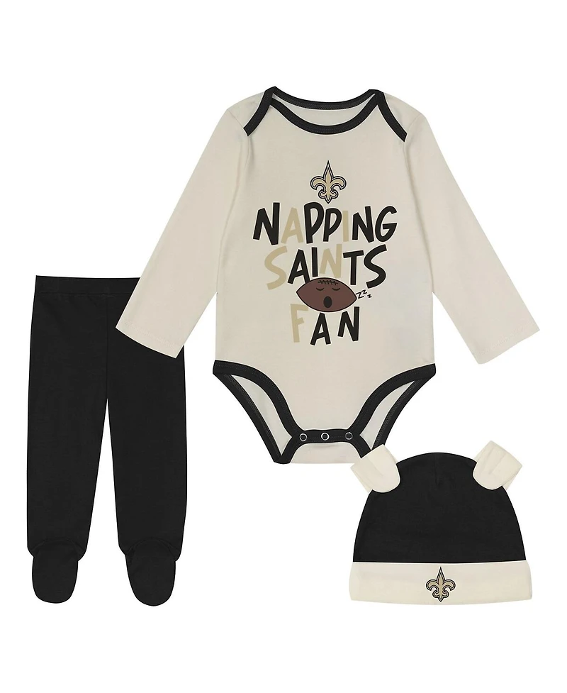 Outerstuff Baby Boys and Girls 3-Pack New Orleans Saints Little Champ Bodysuit Set
