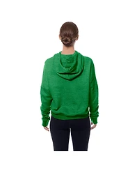 New Era Women's Kelly Green Philadelphia Eagles Throwback Boxy Hoodie Sweatshirt