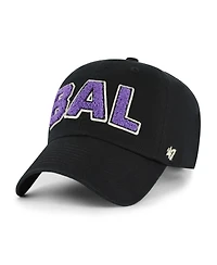 '47 Brand Women's Black Baltimore Ravens Zoey Clean Up Adjustable Hat