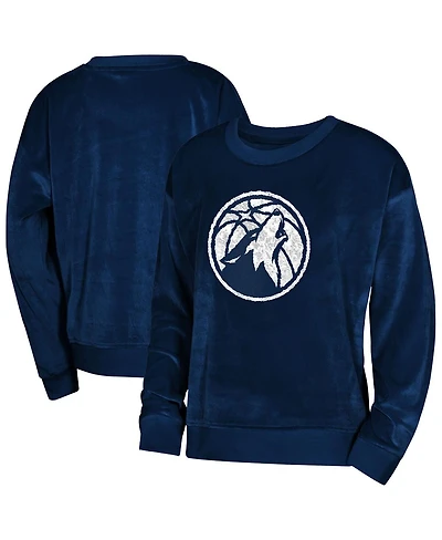 Outerstuff Big Boys and Girls Navy Minnesota Timberwolves Step Back Sweatshirt