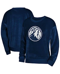 Outerstuff Big Boys and Girls Navy Minnesota Timberwolves Step Back Sweatshirt