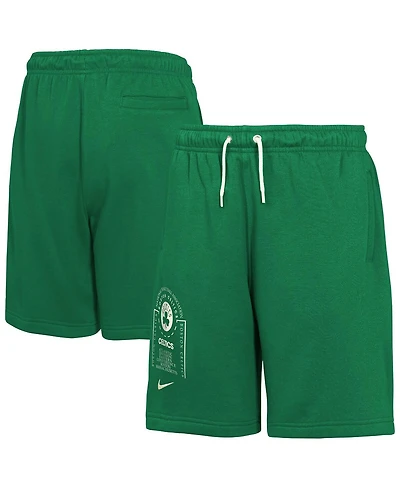 Nike Big Boys and Girls Kelly Green Boston Celtics Courtside Club Fleece Shorts