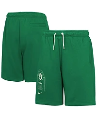 Nike Big Boys and Girls Kelly Green Boston Celtics Courtside Club Fleece Shorts