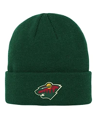 Outerstuff Big Boys and Girls Green Minnesota Wild 2.0 Essential Cuffed Knit Hat