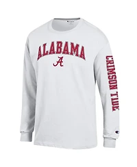 Champion Men's White Alabama Crimson Tide Arch Over Logo 2-Hit Long Sleeve T-Shirt
