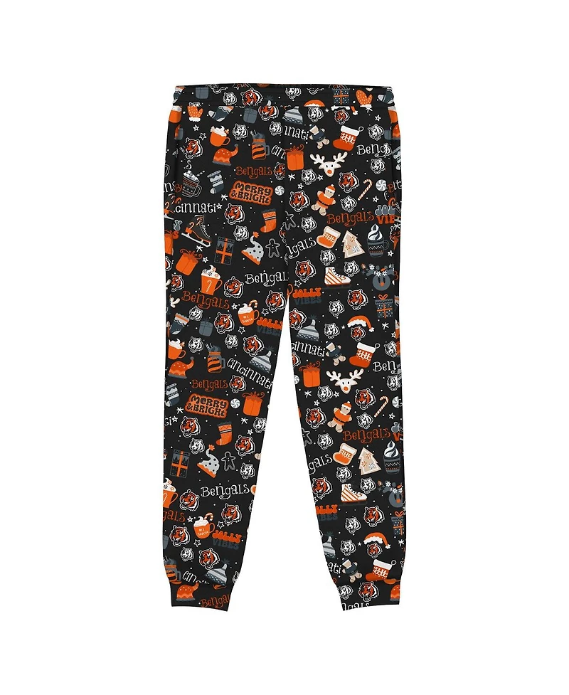 Outerstuff Preschool Black Cincinnati Bengals Chestnut Holiday Sleep Set