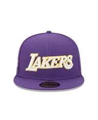 New Era Men's Purple Los Angeles Lakers Jersey Hook Statement Edition 59FIFTY Fitted Hat