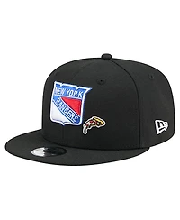 New Era Big Boys and Girls Black New York Rangers 9FIFTY Snapback Hat