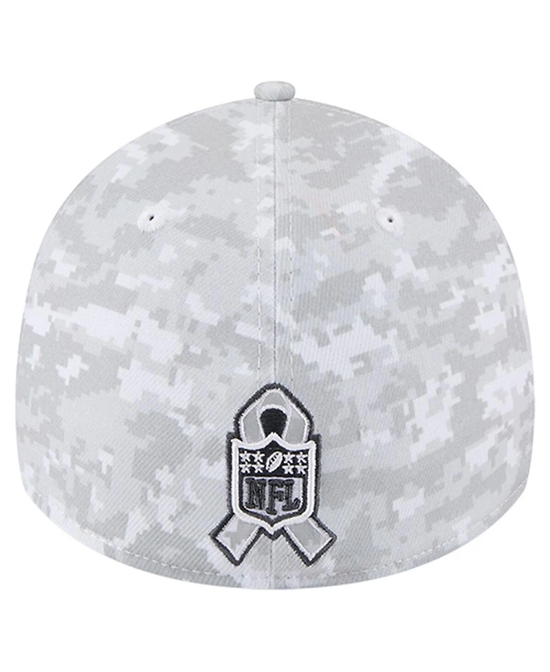 New Era Men's White Green Bay Packers 2025 Salute to Service Digital Camo Fan Pack 39THIRTY Flex Hat