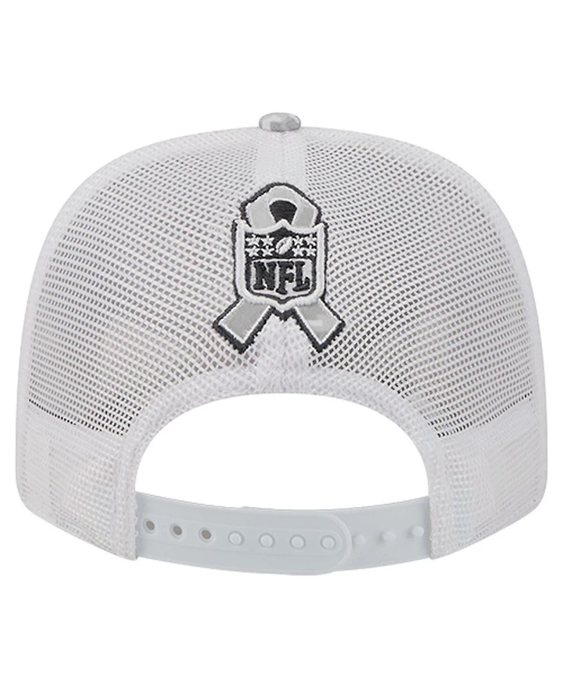 New Era Men's Gray Washington Commanders Salute to Service Fan Pack 9SEVENTY Trucker Adjustable Hat