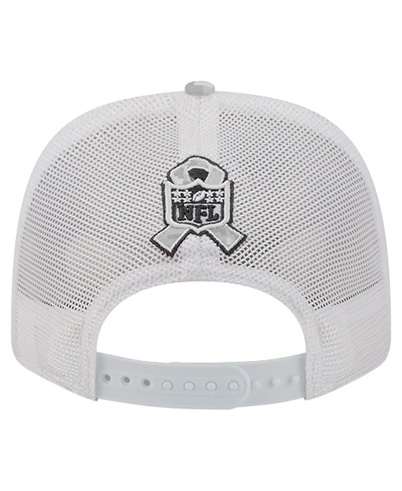 New Era Men's Gray Detroit Lions Salute to Service Fan Pack 9SEVENTY Trucker Adjustable Hat