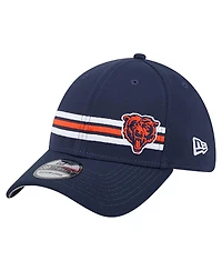 New Era Men's Navy Chicago Bears Stripes 39THIRTY Flex Hat