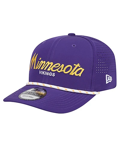New Era Men's Purple Minnesota Vikings Script 9SEVENTY Adjustable Hat