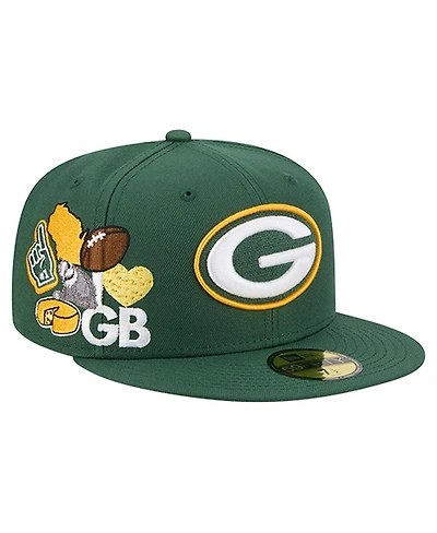 New Era Men's Green Bay Packers Group Chat 59FIFTY Fitted Hat