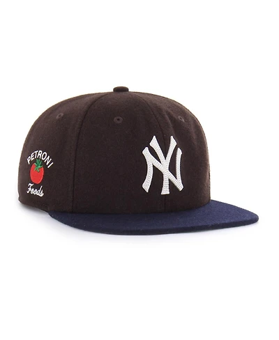 '47 Brand Men's x Petroni Foods Brown New York Yankees Wool Captain Snapback Hat
