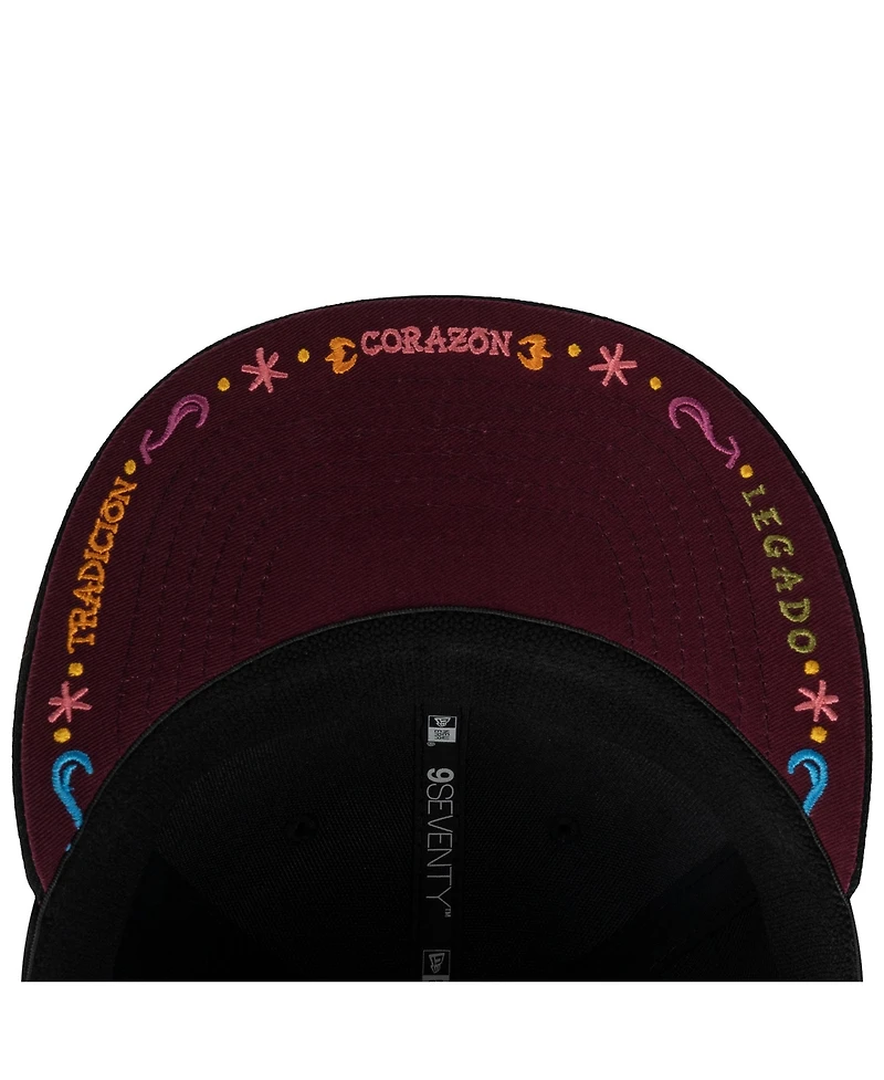 New Era Men's Black Miami Dolphins Hasta La Muerte 9SEVENTY Adjustable Hat