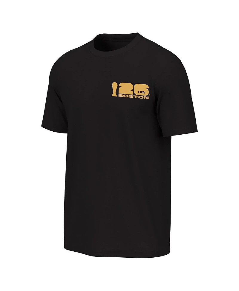 Outerstuff Men's Black 2026 Fifa World Cup Boston Host City Poster Graphic T-Shirt