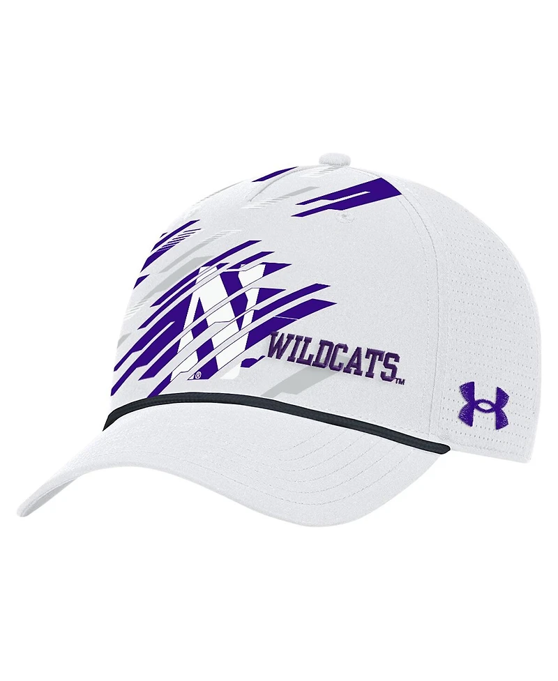 Under Armour Men's White Northwestern Wildcats College Essentials Driver Rope Adjustable Hat
